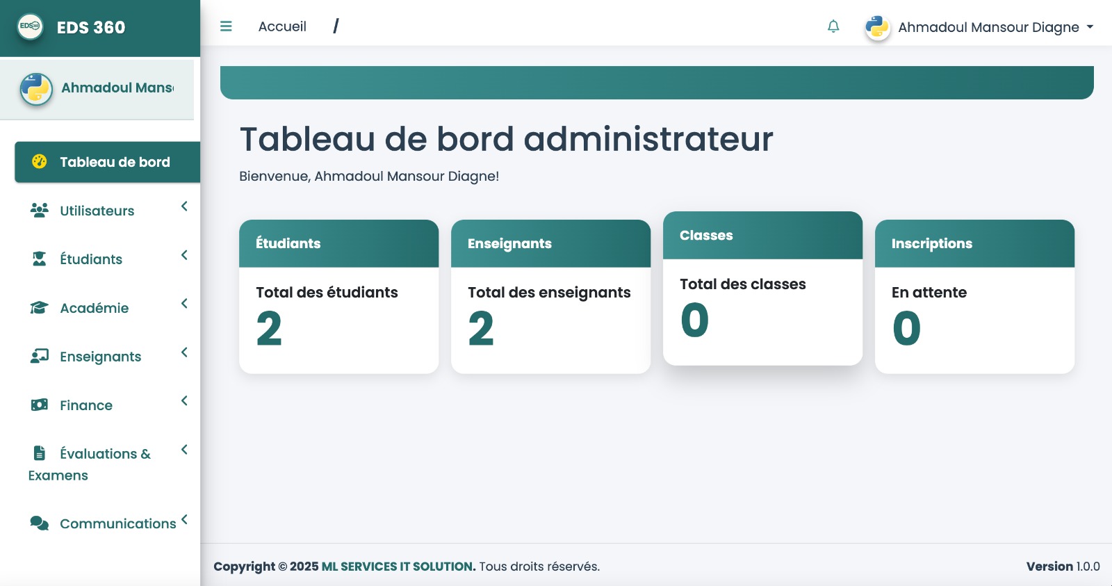 Plateforme de gestion scolaire
